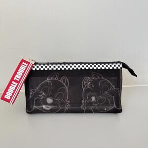 Chip & Dale Light Weighted Dual Compartments Pencil Pouch NEW